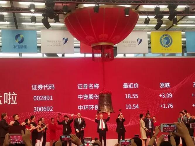 煙臺中寵食品股份有限公司上市敲鐘儀式